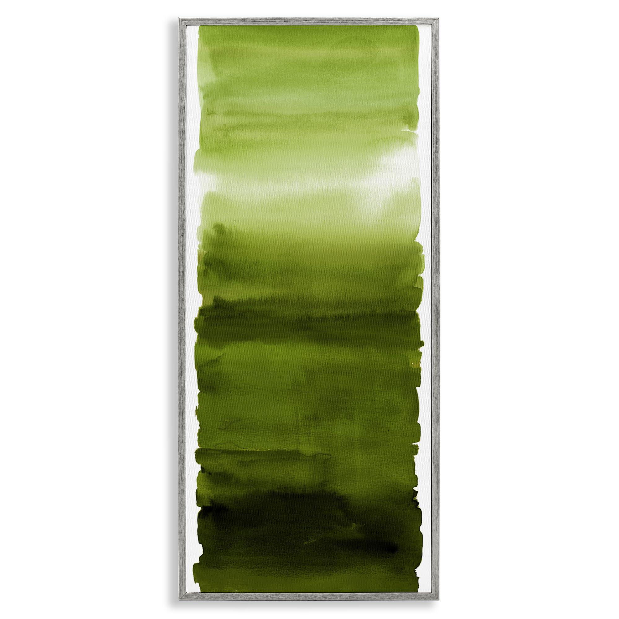 Stupell Industries Farmhouse Gray (Textured) 'Green Blend Gradient'| Framed Giclee Art