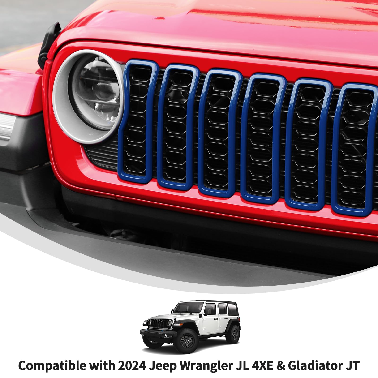 Amazon.co.jp: Linskip グリルインサート 2024 Jeep Wrangler JL 4XE&