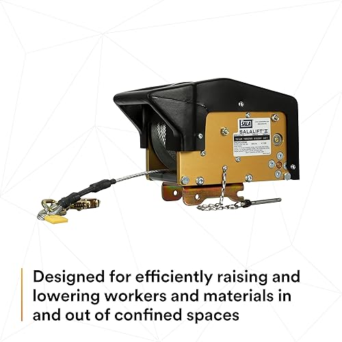 Miniatura 4 de 3M DBI-SALA Salali' II 8102001 Cabrestante de espacio confinado, cable galvanizado de 60' 1/4 ", gancho giratorio a presión, soporte de montaje,