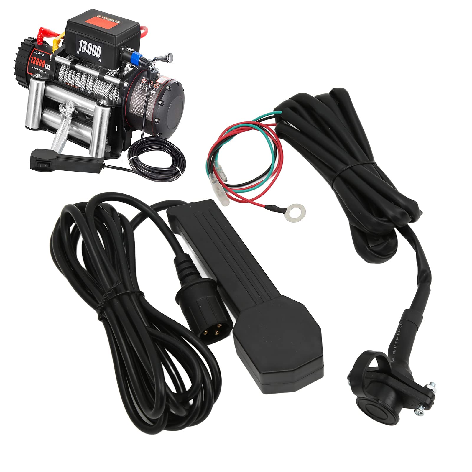 Acouto a Distancia de Cabrestante Manual de 12 V con Cable de 9 Pies Manual Eléctrico para UTV Puede Tener Suficientes Perillas a Distancia de Cabrestante a de a de
