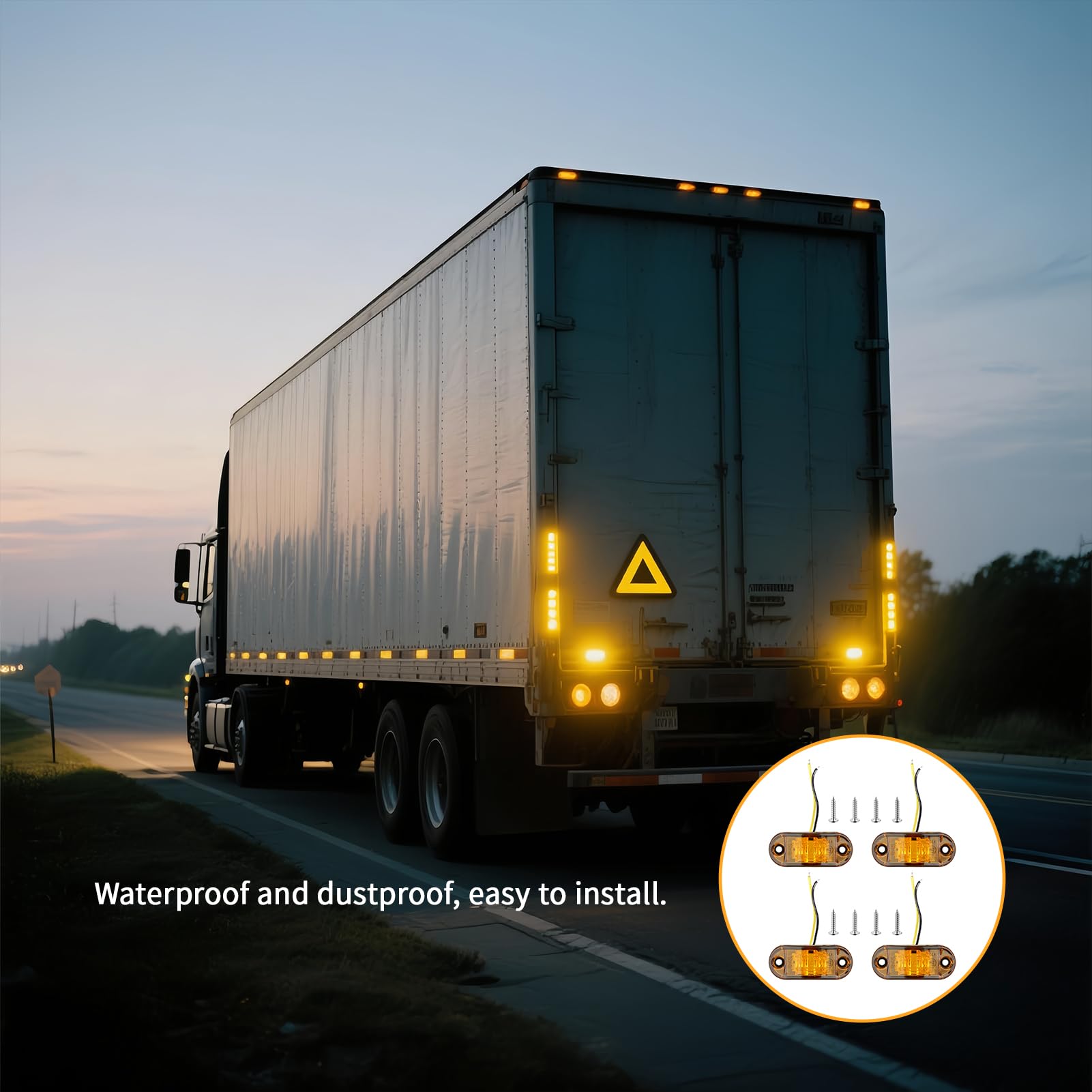 4 Pcs IP65 12 V-24 V Ovale LED Latérales Feux De Gabarit Avant Feux