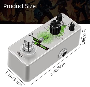 Guitar Digital Reverb Pedal: 9 Reverb Modes (Classical, Flanger, Distortion, Single Delay, Tremolo, Prairie, Church, Wahwah, Chorus) for Enhanced Guitar Sound in Diverse Music Styles