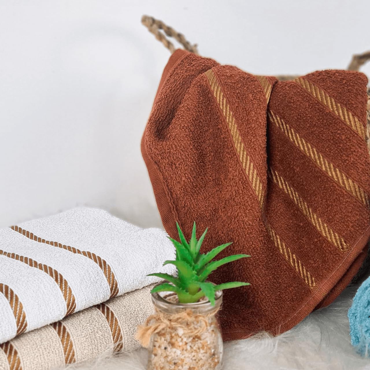 Kit 04 Toalha de Banho 100% Algodão Selecionado com Alta Absorção 70x130cm (Sortido)