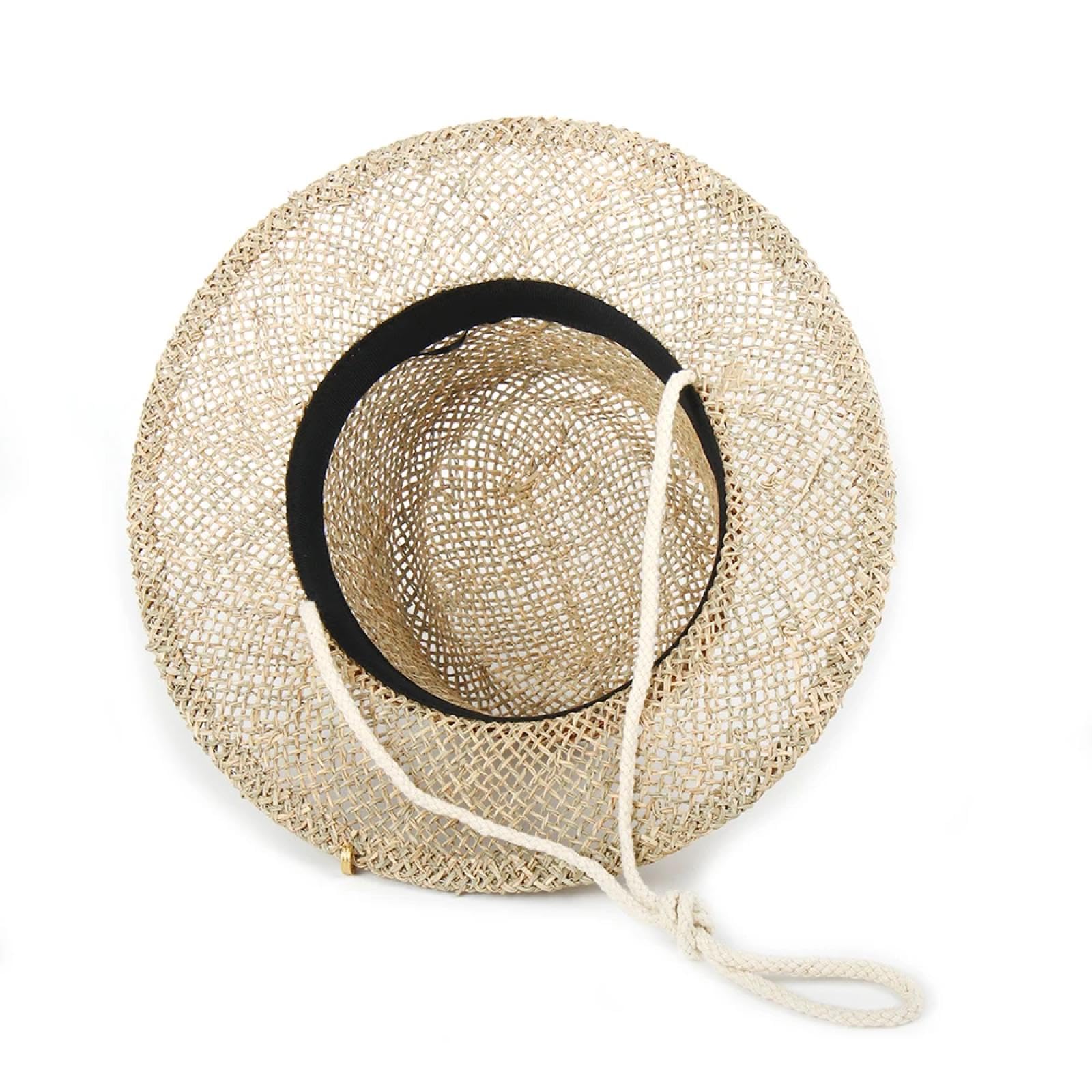 Sonnenhut Strohhut Hut Design Acryl Sonnenhut Mit Kettenseil Für Frauen Strohhüte Hohle Strand Mütze Damen Party Mütze