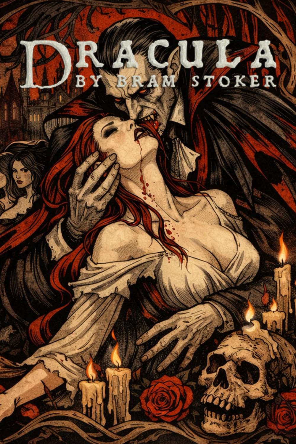 Dracula by Bram Stoker: Illustrated Vintage Style Edition