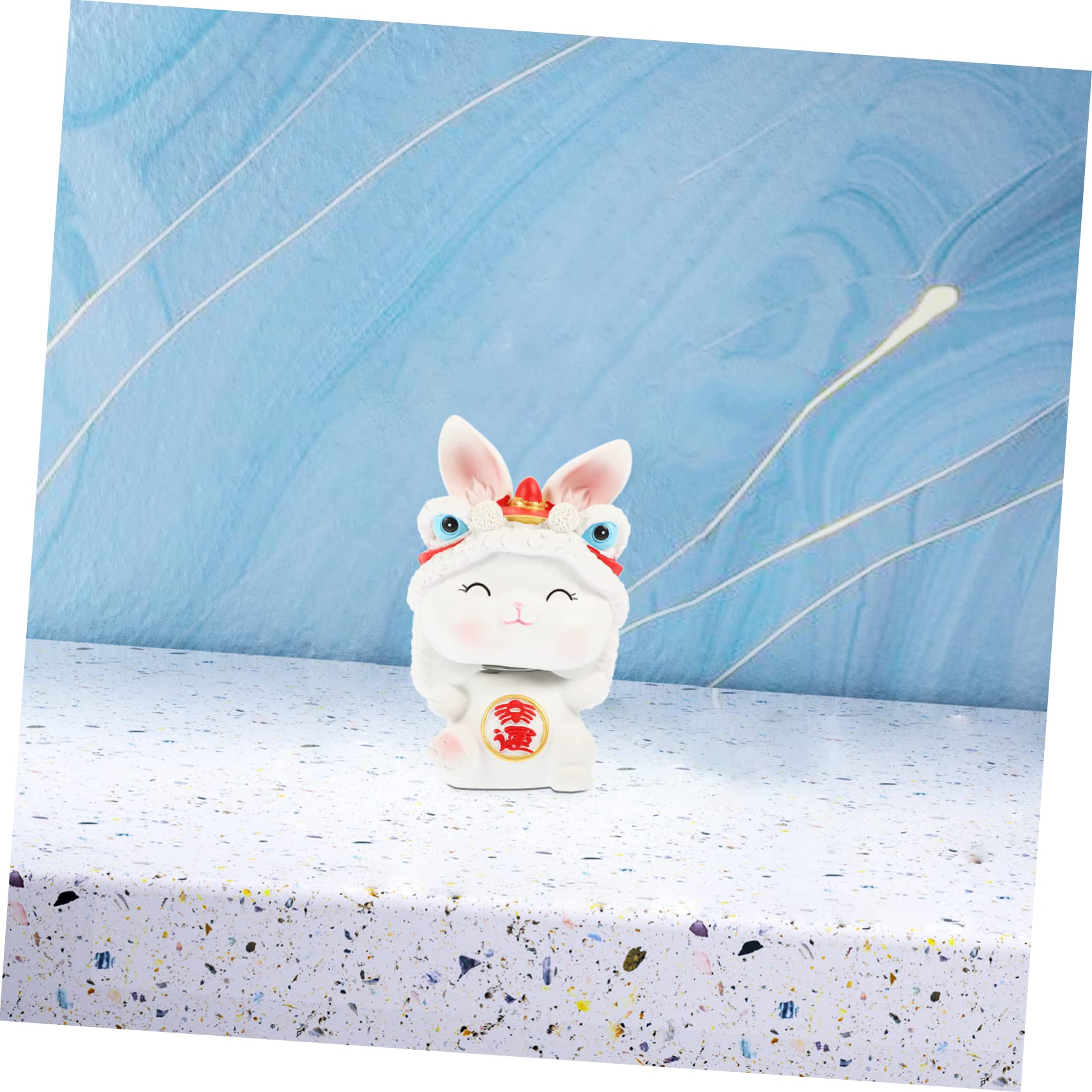 IMIKEYA 4 Pièces Ornements artisanaux en résine Micro Paysage Lapin Mini-Animaux Accessoires Auto Car Accessories Jouet Animal Figurine de Lapin pour la Maison Petit en résine