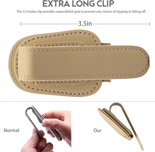 Miniatura 3 de Soportes para lentes de sol para visera de automóvil, 1 paquete de soporte para lentes de sol para visera solar de automóvil, abrazadera ajustable