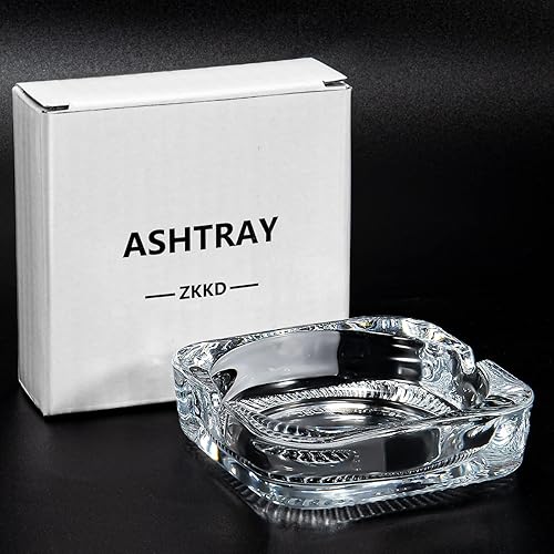Miniatura 3 de ZKKD Cenicero de cristal ceniceros de cristal para cigarrillos ceniceros de cigarros caseros