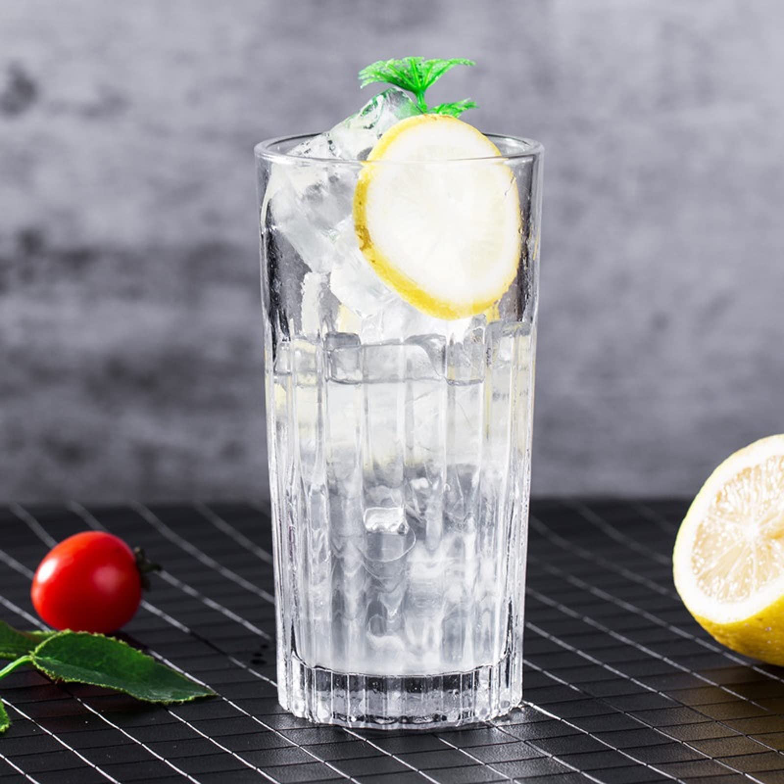 Tazza di vetro Confezione da 2 bicchieri trasparenti for uso domestico, bicchieri da bar, bicchieri for acqua, succhi, birra, bevande, cocktail Tazza