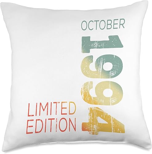 Since October Retro Vintage 1994 Limited Edition Month of October Year Retro Vintage 1994 Throw Pillow, 18x18, Multicolor