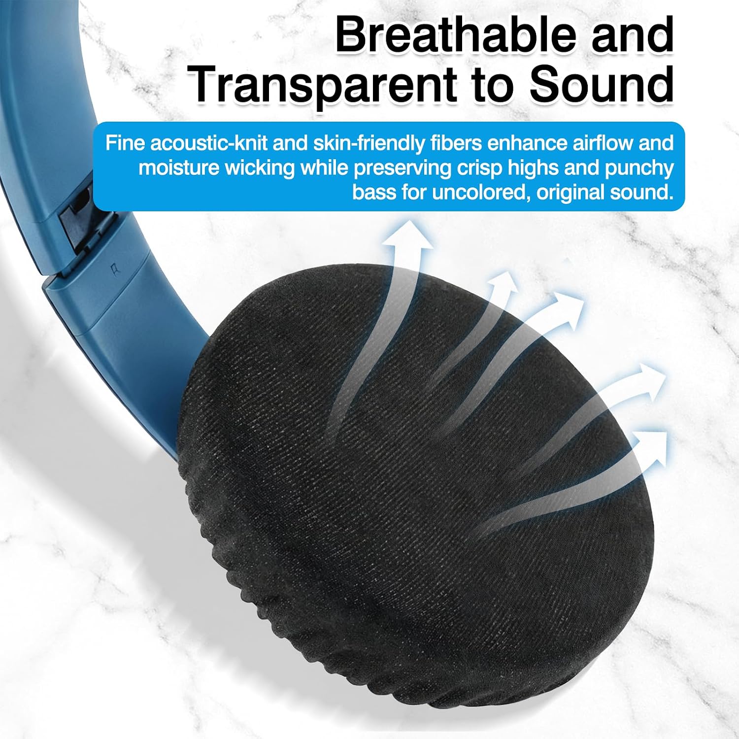 3 Pairs Washable Headphone Earpad Covers – Stretchable Sweatproof Cotton Ear Pad Protectors for Gym, Study, and Gaming (9–11 cm) image 3