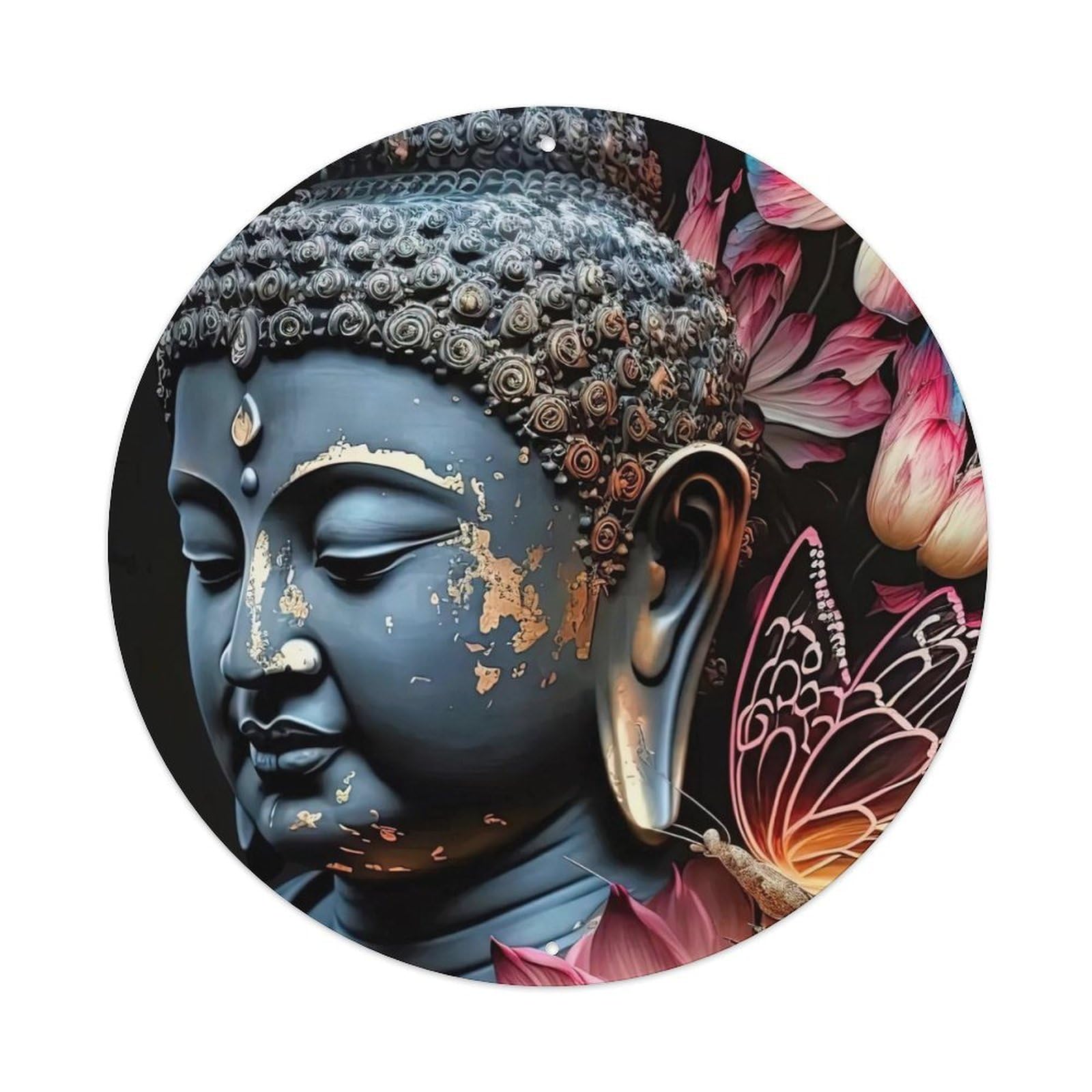 Zen Art Buddha Crying Metal Tin Sign
