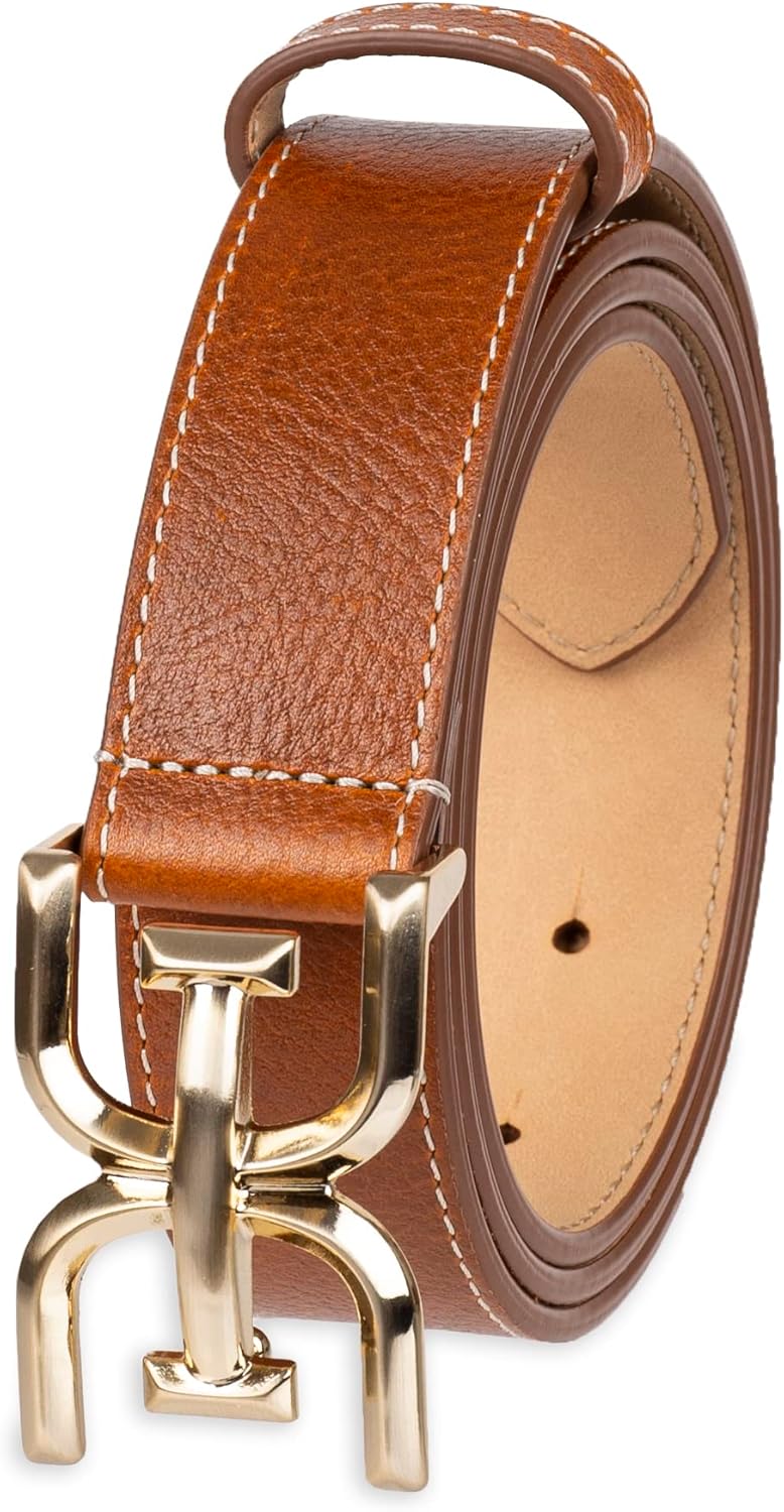 Sam Edelman Women's Fashion Double-E Plaque Logo Buckle Slim Textured Belt for Jeans, Dresses and Trousers - Image 2