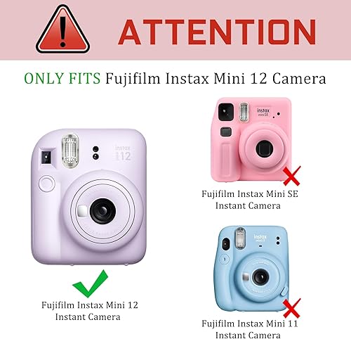 Miniatura 2 de Fintie Funda protectora transparente para cámara instantánea Fujifilm Instax Mini 12, carcasa rígida de cristal con bolsillo de película mejorado