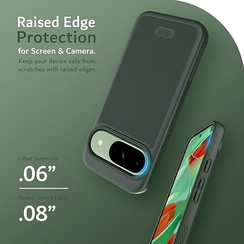Vista 28 de TUDIA MergeGrip - Funda para Google Pixel 7a 2023, [probada en caídas de grado militar] borde elevado para protección de pantalla y cámara, doble