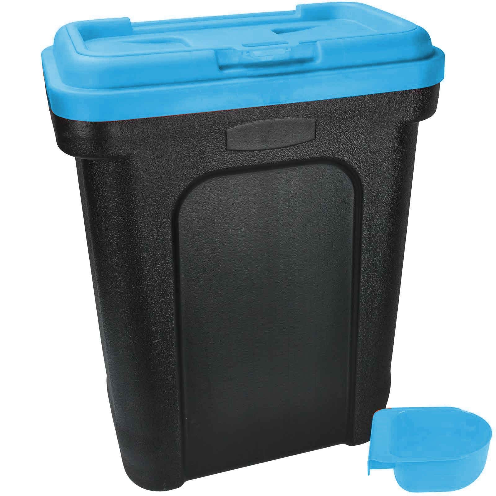 Albert Austin Pet Food Storage Containers with Scoop, Perfect for Dog Treats, Dog Food, Kitten Food, Bird Seed, Great Kitchen Storage & Organisation and Home Accessories (Blue)