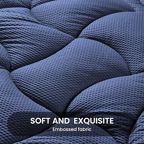 Miniatura 5 de SLEEP ZONE Cubrecolchón refrescante California King, funda de colchón fresco zonificado de primera calidad, protector de colchón acolchado,