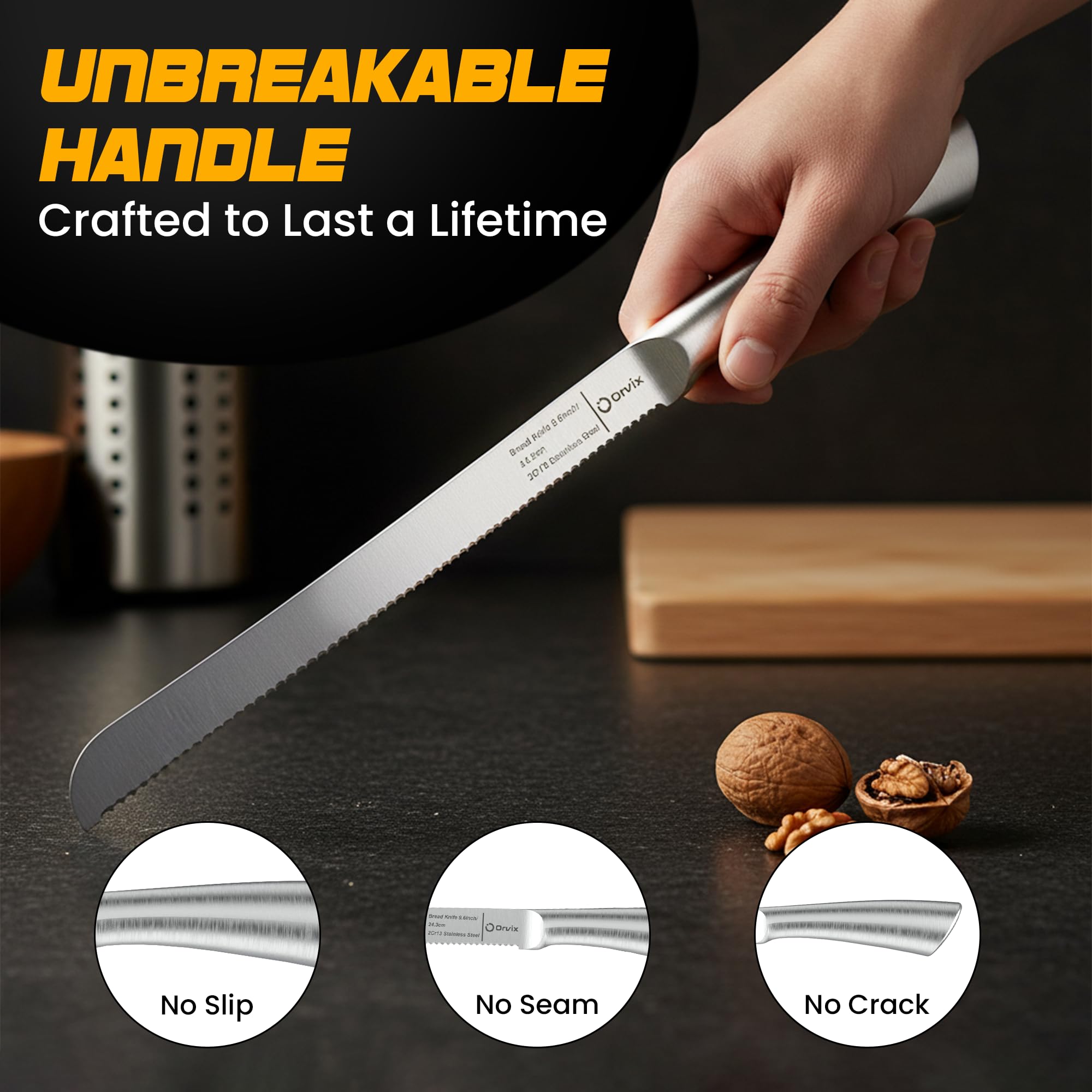 Razor Sharp Bread Knife - Slice Like a Pro -3