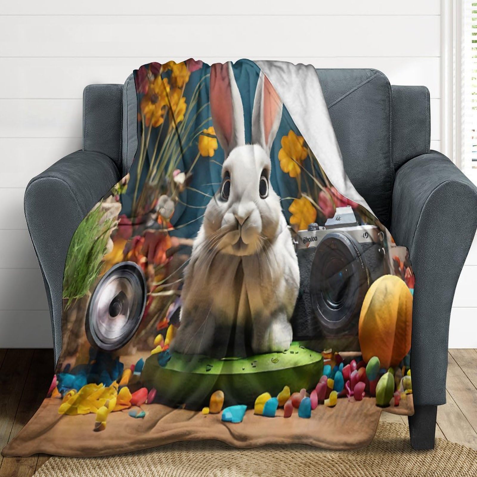 Couverture lapin polaire chaude anti-froid pour lit bébé