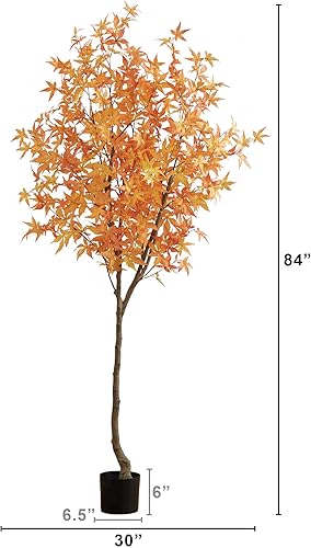 Miniatura 2 de Nearly Natural Árbol de otoño artificial de arce otoñal de 7 pies