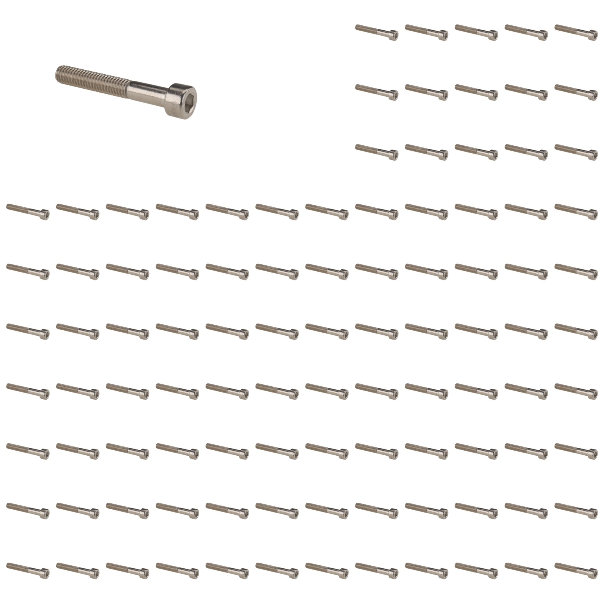 100x Conector Automático Nut 8 Tipo I Acero Inoxidable Desnudo