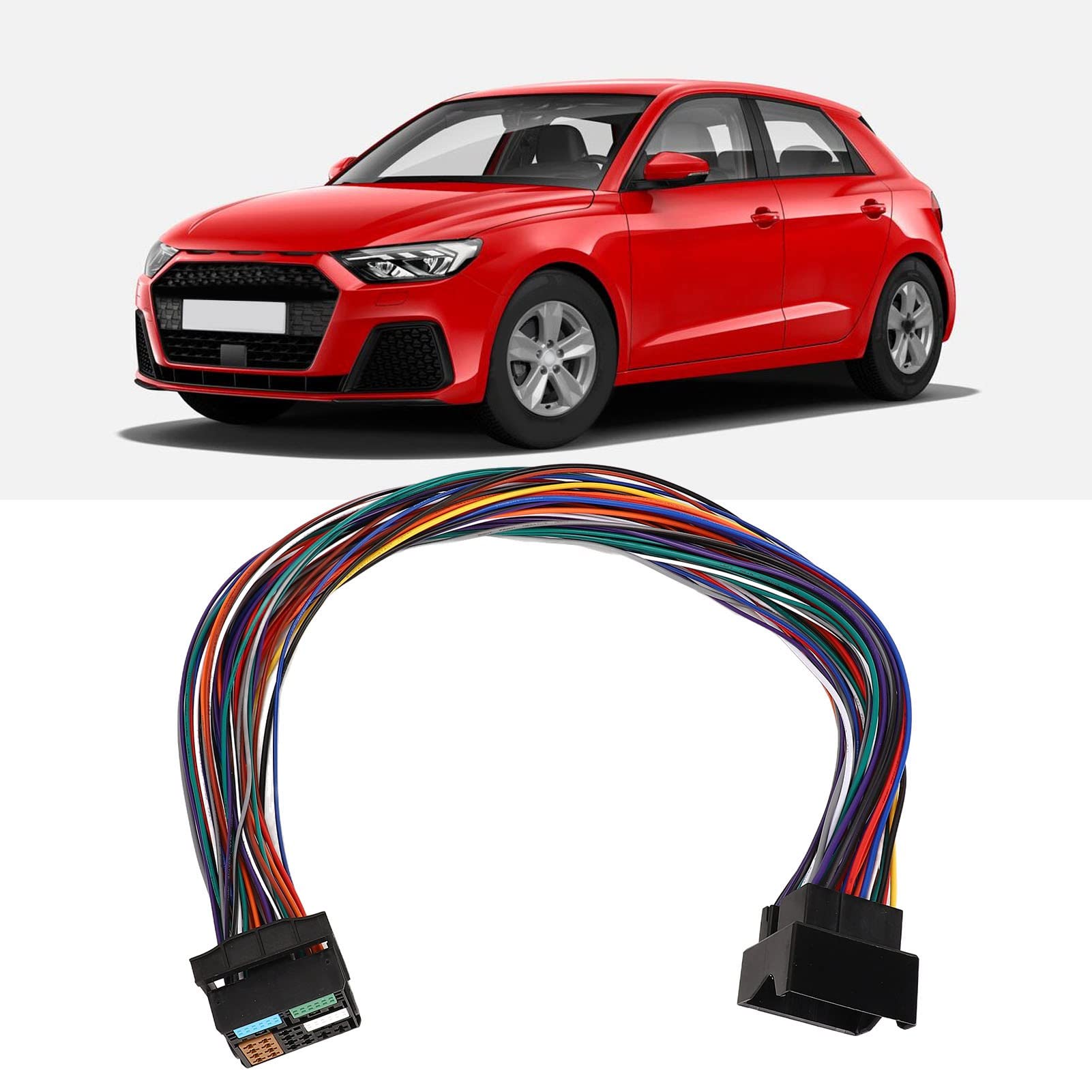 Adaptador De Cable De Radio De Coche De 60 Cm Y 52 Pines, Cable De Extensión MQB Arnés De Cables De Radio Estéreo De Coche 5.0 5‑12V Para Altavoces De Radio De Coche