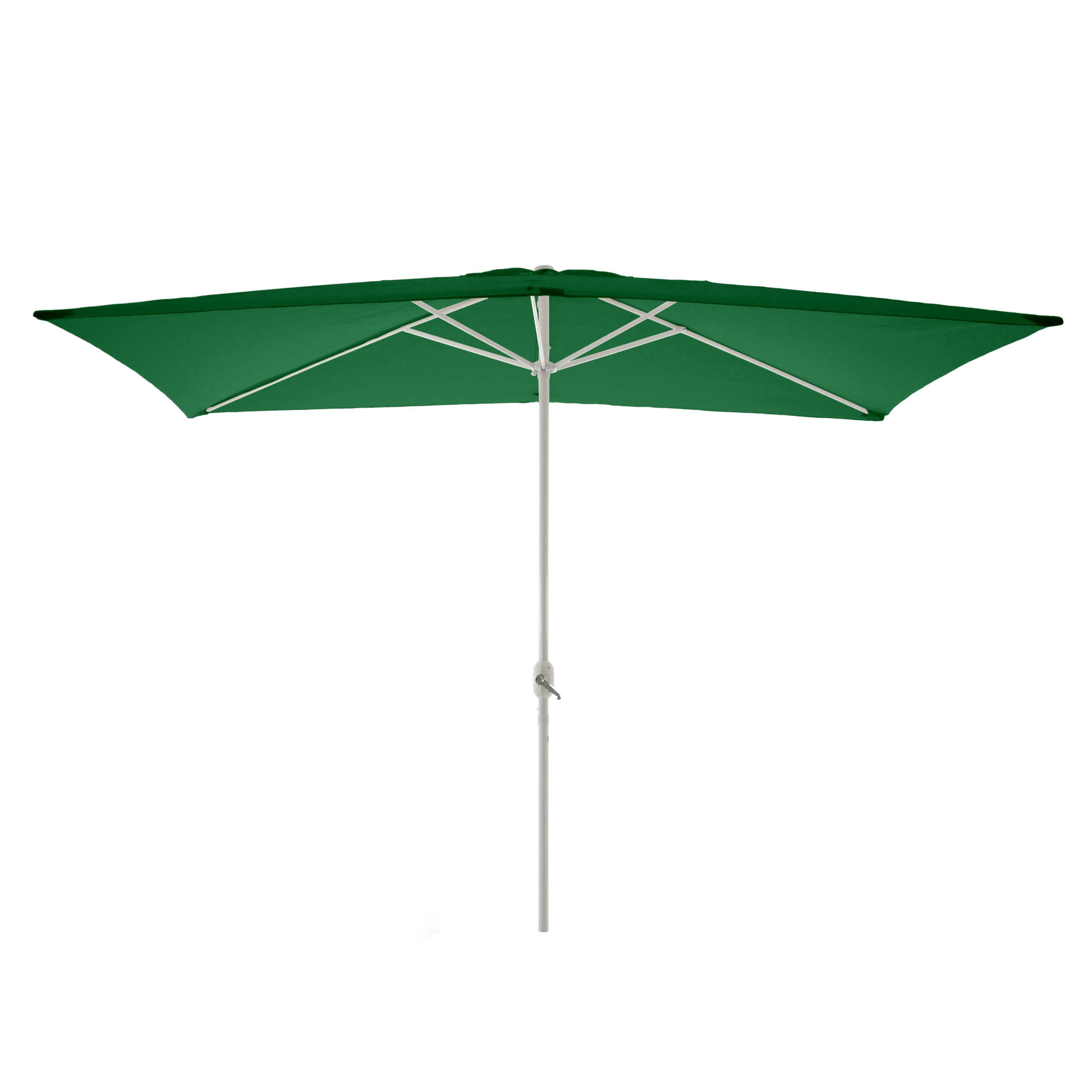 Nexos Sonnenschirm Marktschirm Rechteckschirm 2x3m anthrazit eckig Kurbel Sonnenschutz Garten Camping Terrasse Gestänge aus Stahl