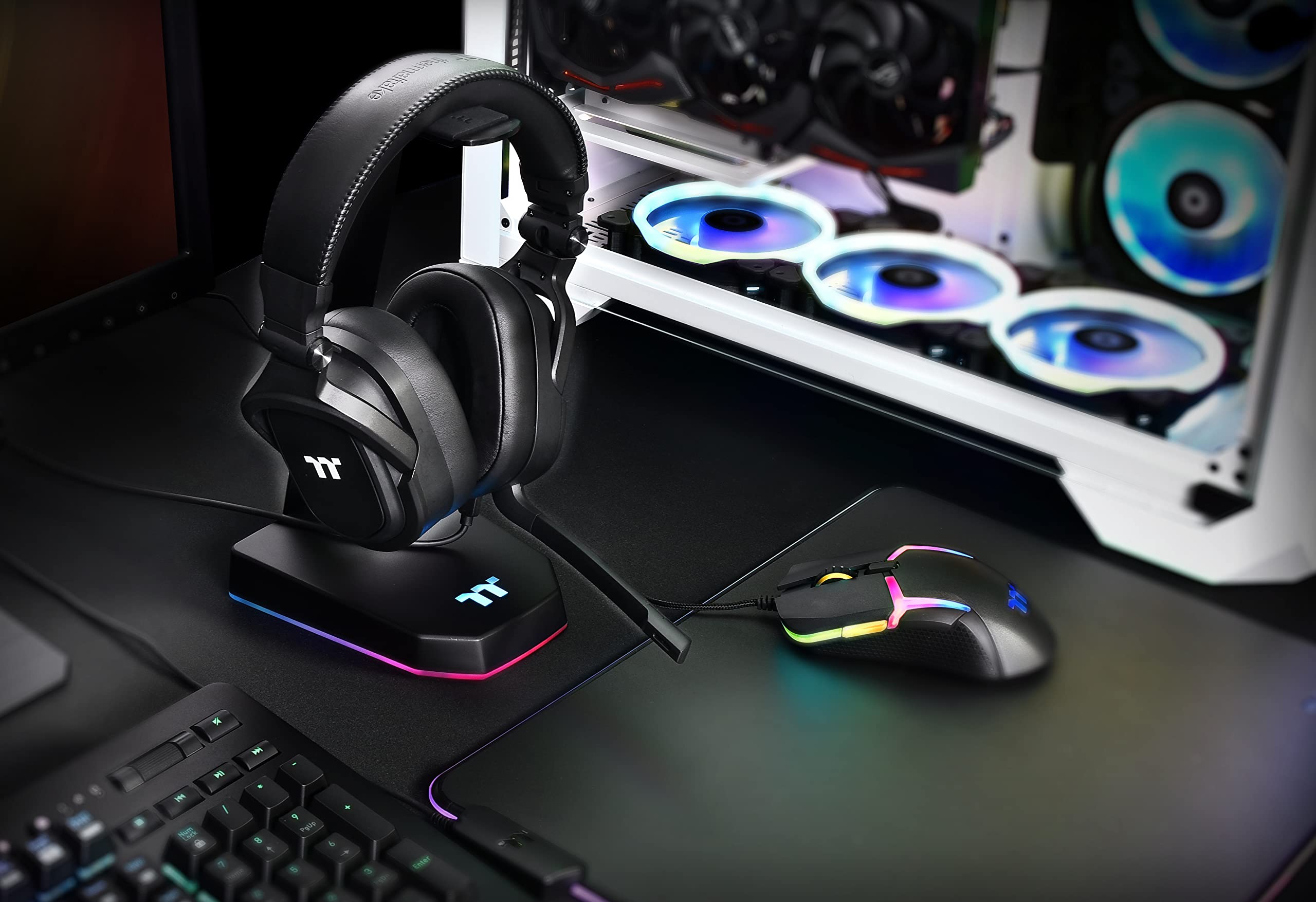 Thermaltake AURICULARES + MICRO ARGENT H5 GAMING NEGR 50MM/MICRO BIDIRECCIONAL DESMONTABLE/PLEGABLES GHT-THF-ANECBK-30