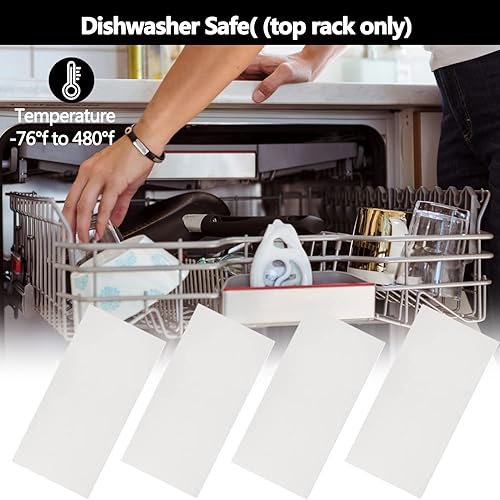 Miniatura 10 de Paquete de 4 alfombrillas medianas de silicona para secadora de congelación adecuada para cosecha, accesorios (negro)