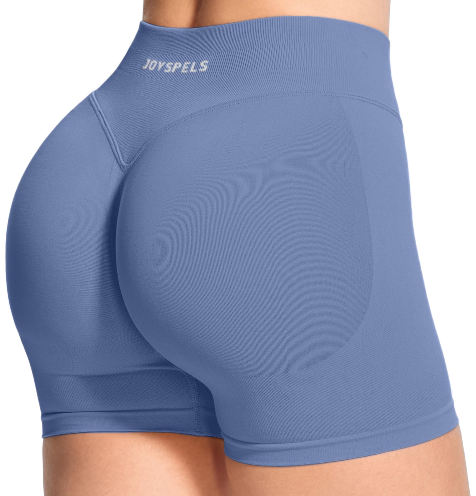 JOYSPELS Scrunch Butt Sport Gym Shorts Damen, V Förmige Bund Kurze Sporthose Damen Radlerhose High Waist Booty Shorts Po Push Up