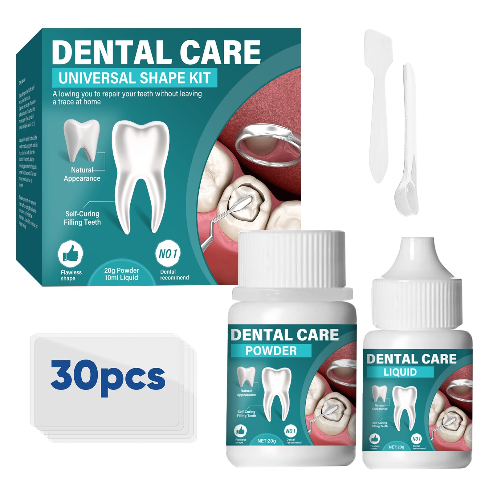 Temporaneo per Riparazione Estetica dei Denti - Materiale Modellabile Fai-da-Te per Uso Domestico - Soluzione Cosmetica Provvisoria per Piccole Imperfezioni Dentali