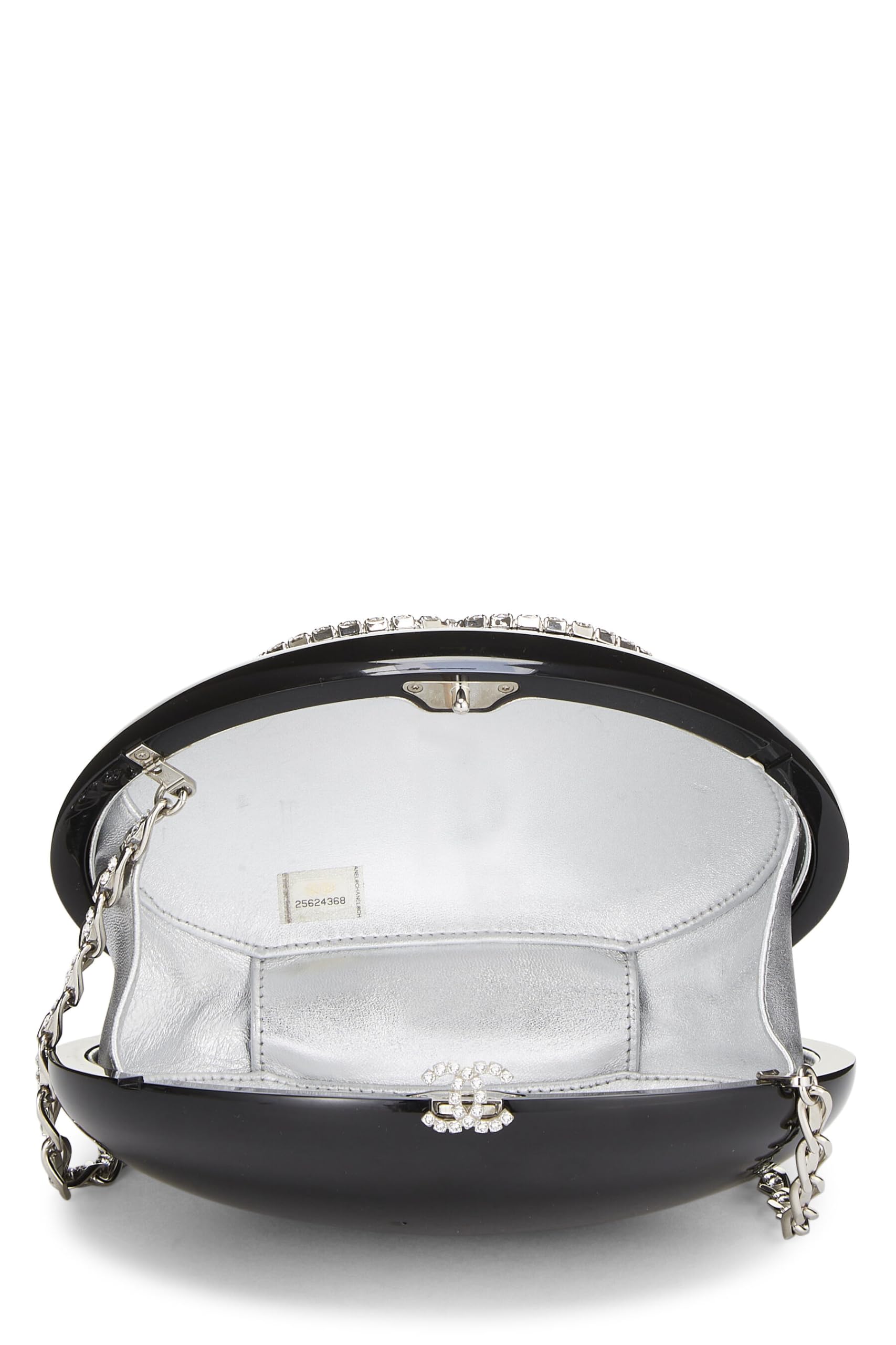 Chanel, Pre-Loved Black Crystal Minaudiere, Black