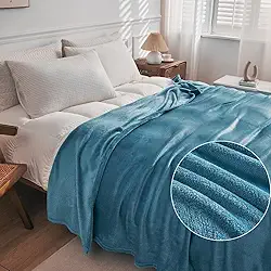 Cobertor Casal Manta Microfibra Fleece 1,80x2,00m (Azul)