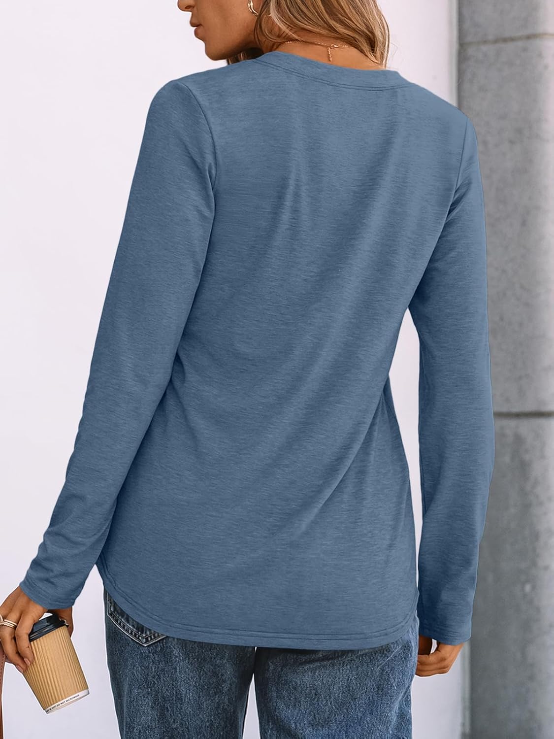 AUTOMET Women's Long Sleeve Shirts 2026 Spring Fashion Dressy Casual Tops Trendy Henley Blouses Cute Work Outfits Clothes - Image 4