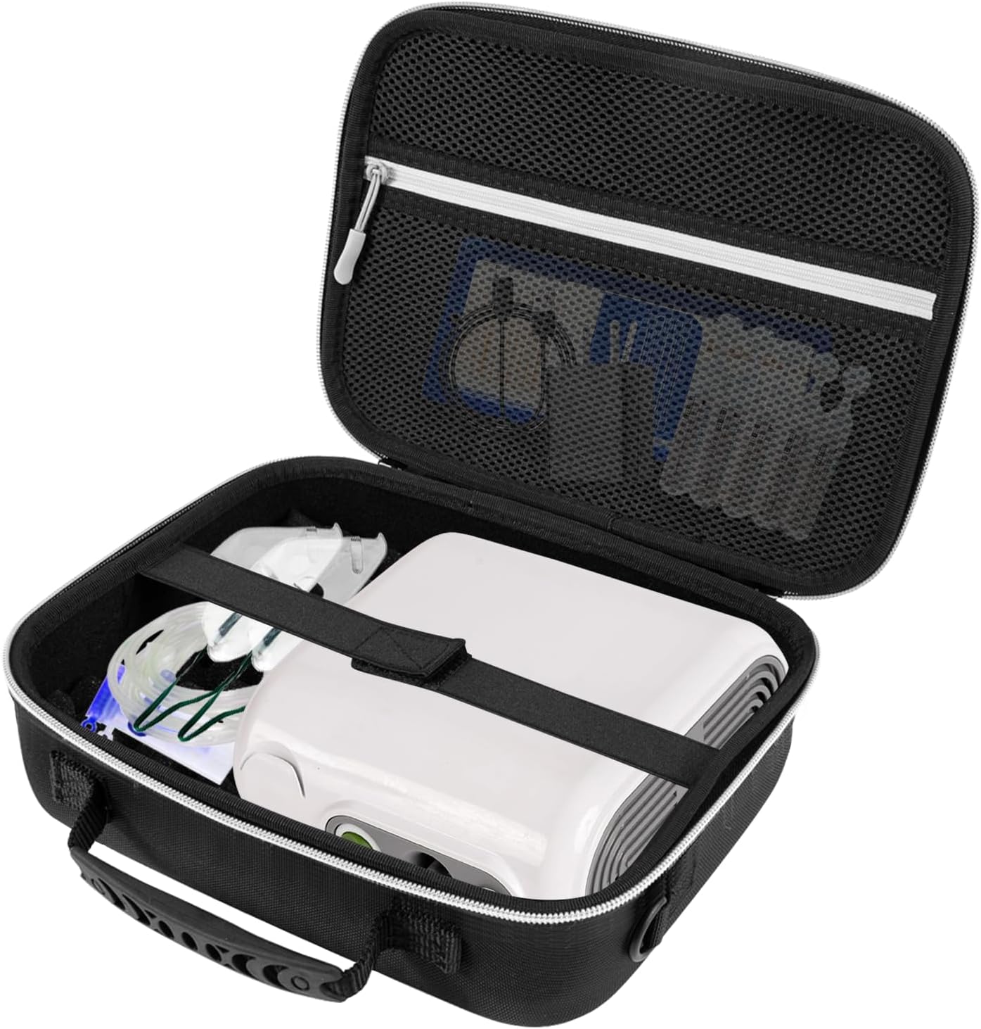 Carrying Case for Portable Nebulizer, High-Capacity Hmedical Bag for Travel, Suitable for Storage Nebulizer Accessories, Inhaler Carrying Case for Men and Women Medical Case (Bag Only) (Black)