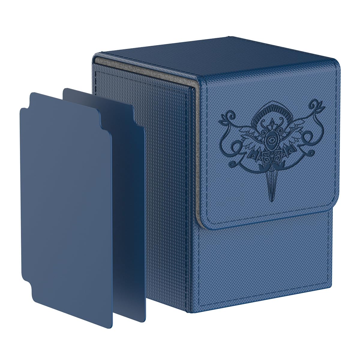 Card Deck Box compatible with YGO Cards, Card Holder Cases with 2 Dividers per Holder, Large Size Fit 110 Cards (Blue)