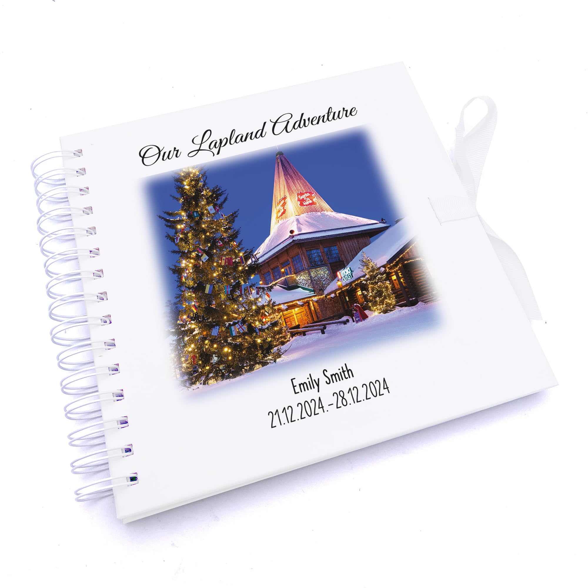 Personalised Lapland Holiday Memory Scrapbook Journal Photo Albums (Iittala Outlet, 12x12 in)