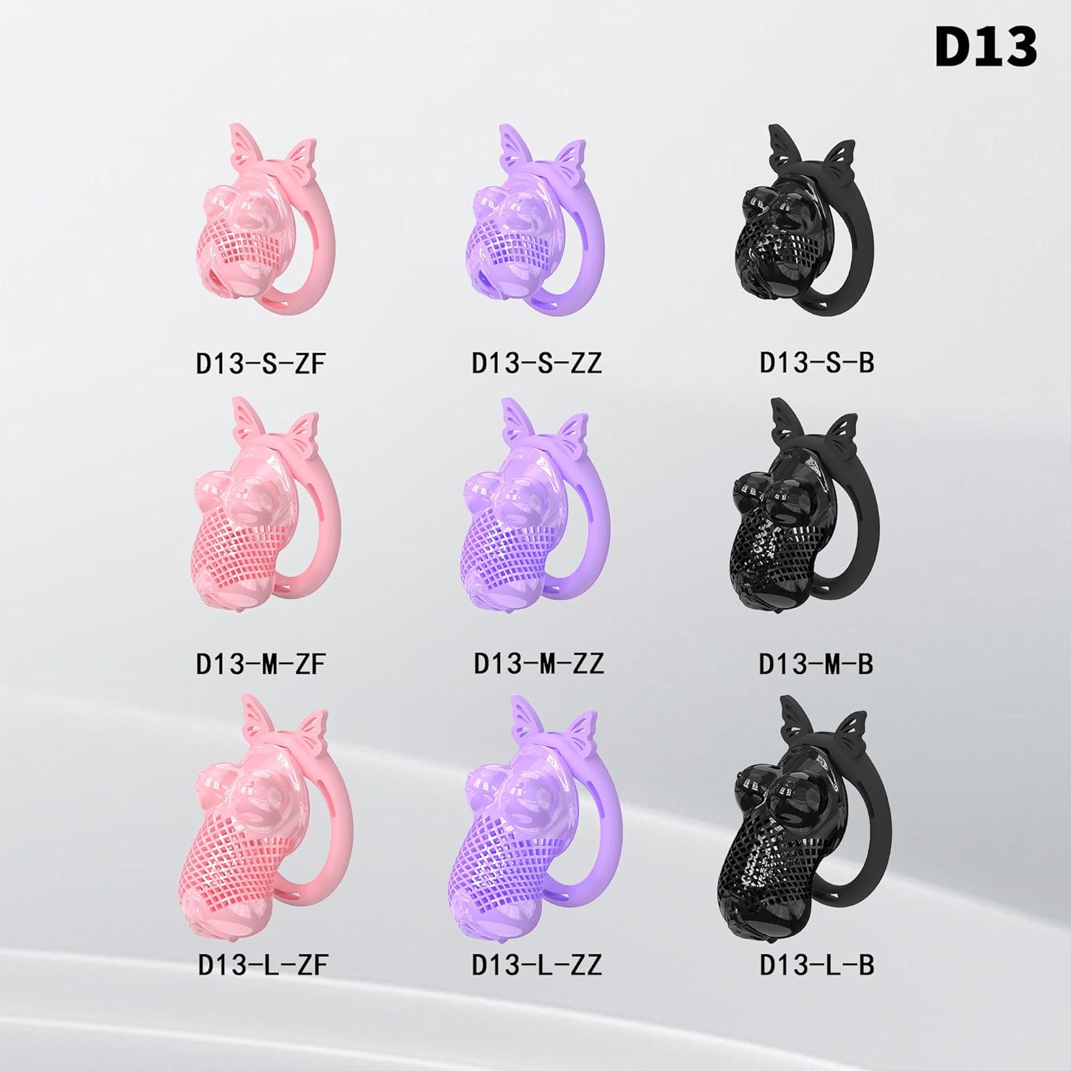Male Plastic Chastity Cage Sex Toys – Lightweight Chastity Device with 4 Size Silicone Cock Ring & Invisible Lock, Large Cock Cage with Elastic Belt Bondage Gear for Penis Exercise Control