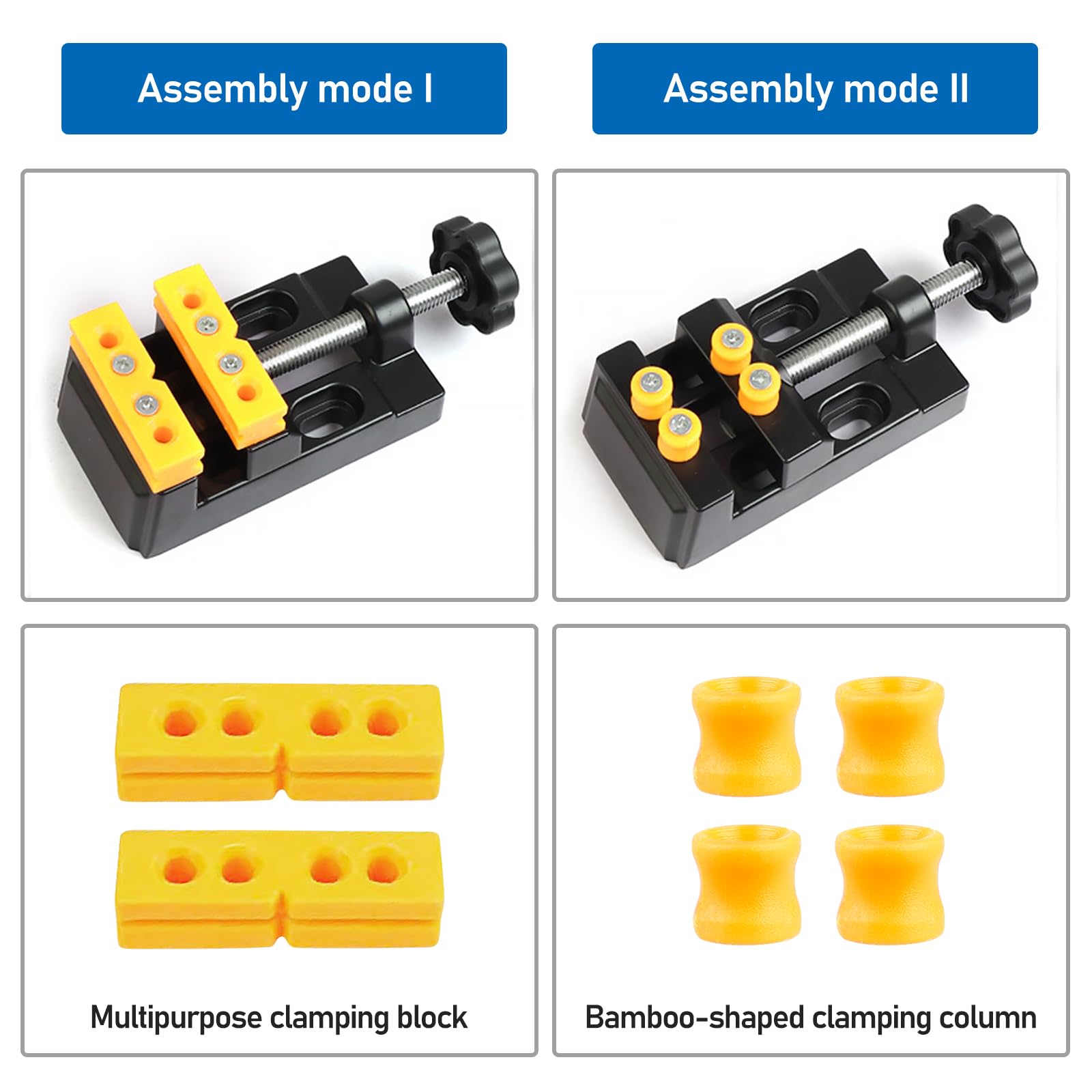 Mini morsa da tavolo, 2 pezzi, mini morsa da 57 mm, per trapano a morsa, morsa parallela, per gioielli, noce, artigianato, fai da te