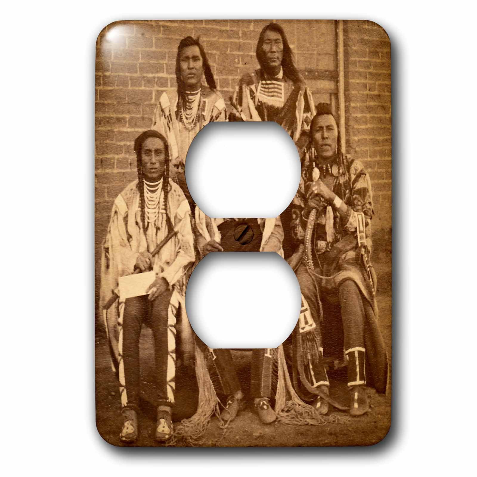 Couvercle de prise retro 3dRose LSP_97717_6 motif indien Fargo 1879