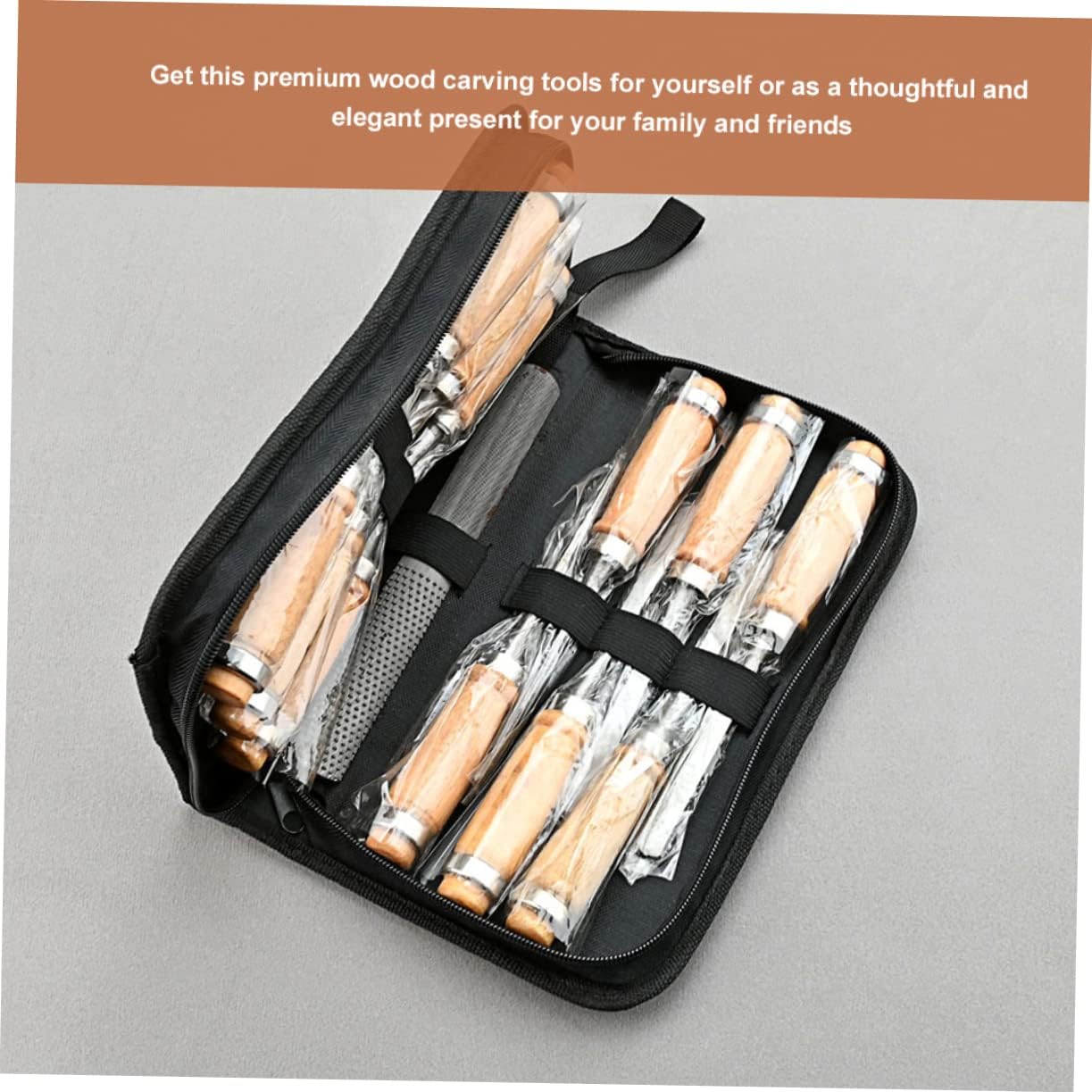 TEHAUX 1set Wood Carving Tool Ergonomic Handles for Handicraft and Sculpting Woodworking Kit for Beginners and Professionals Complete Woodworking Tools Package
