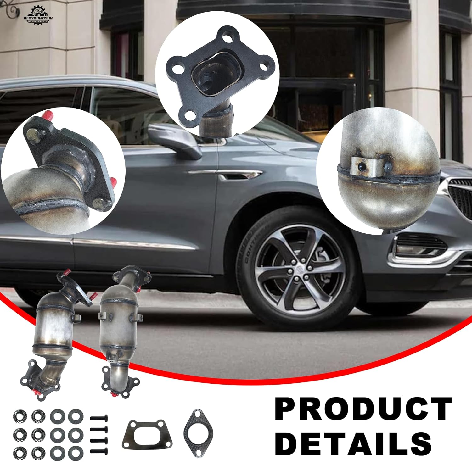 674-067 674-068 Front & Rear Catalytic Converters Compatible with 2018 2019 2020 2021 Chevy Traverse V6 3.6L & Buick Enclave V6 3.6L