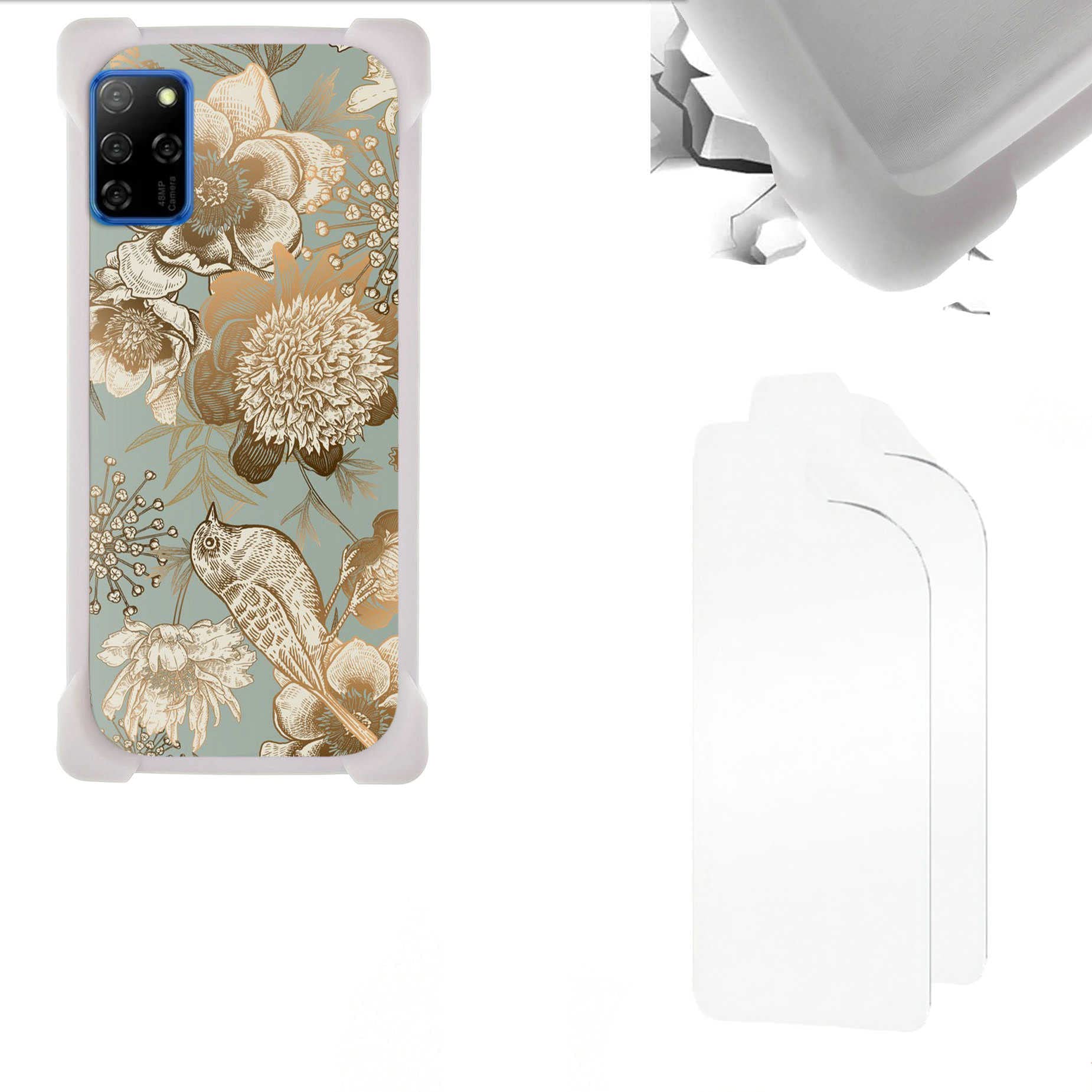 Custodia Trasparente In Silicone + Vetro Temperato Per Elephone E10 – Cover Sottile E Pellicola HD 9H