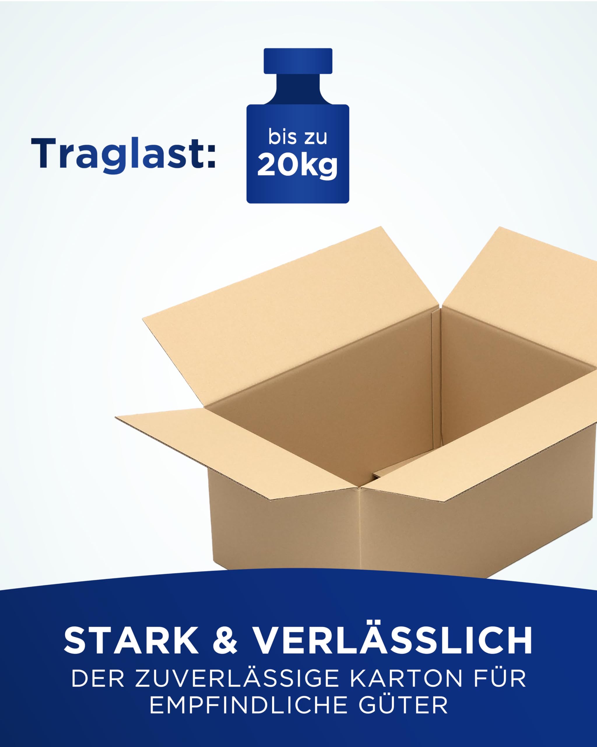 KK Verpackungen Versandkartons 600 x 400 x 310 mm Braun 2-wellig (Innenmaß 590 x 390 x 300 mm) | 30 Stück, Faltkartons Kartons für Versand als DHL Paket Hermes Paketklasse L DPD GLS Paketklasse XL
