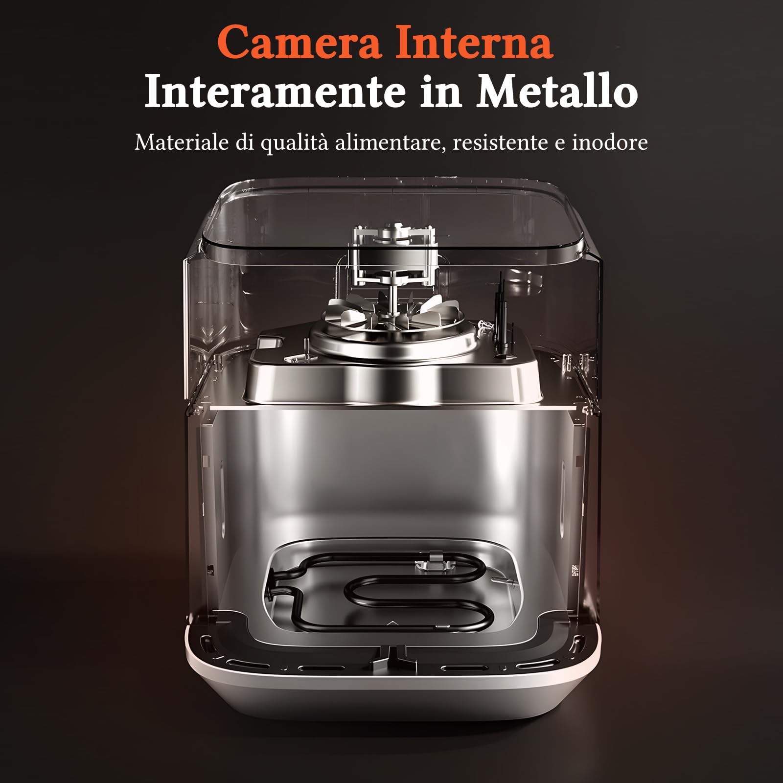 Taylor Swoden Friggitrice ad Aria 8L, 2000W Air Fryer con Doppia Resistenza e Interno in Metallo, Finestra Visibile, 10 Programmi, Senza Girare, Nero