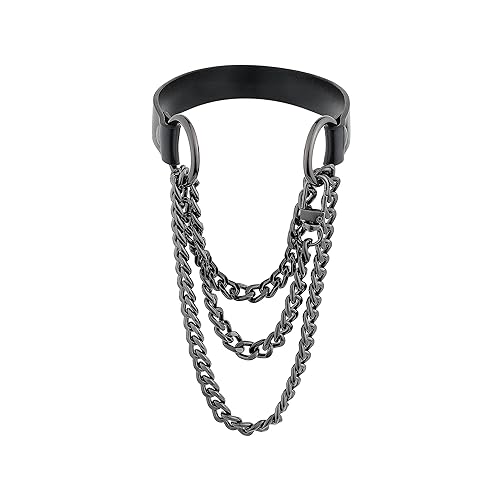 ADEMISHIA Handmade Black Choker Necklace for Women, Gold Layered Necklaces Choker Collar, Halloween Christmas Jewelry Gift for Women - Black&black