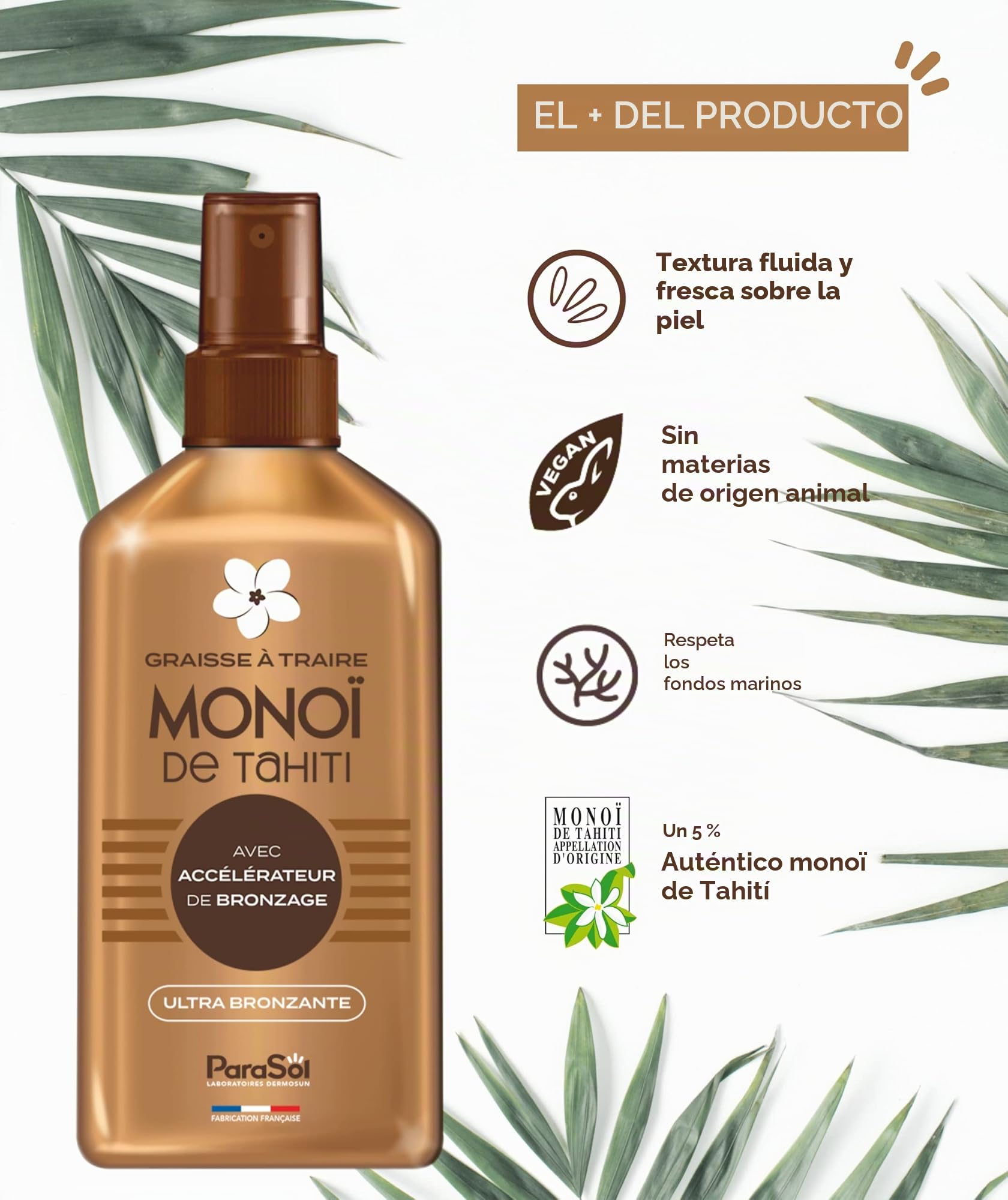 ParaSol Spray Grasa de ordeño Monoï de Tahití