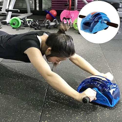 Miniatura 3 de Rodillo de abdominales para entrenamiento abdominal, rodillos de ejercicio abdominal con 4 ruedas, ejercitador muscular para mujeres y hombres