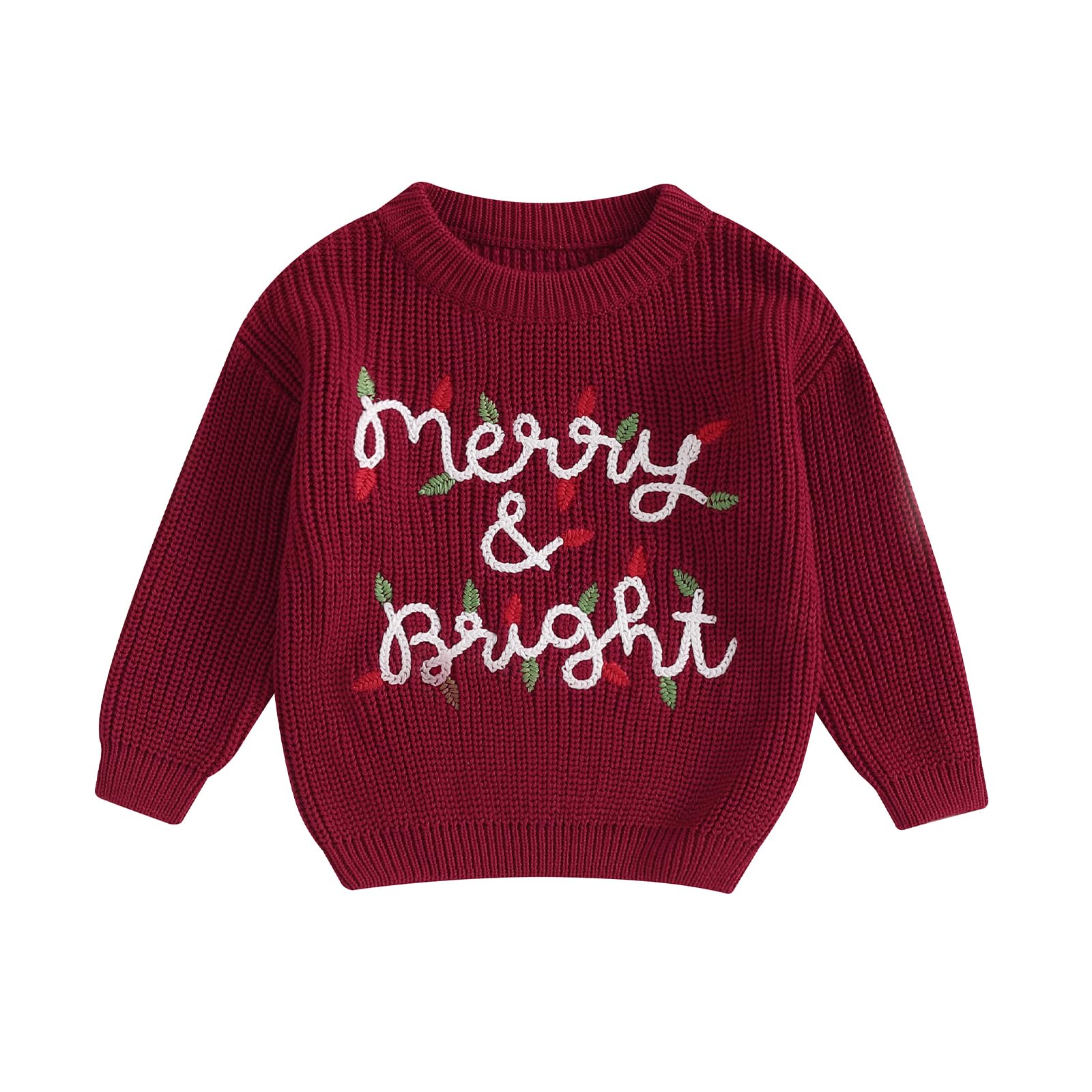 LSFYSZD Bambino Ragazze Ragazzi Ricamo Natale Halloween Zucca Maglioni Manica Lunga Girocollo Inverno Caldo Maglieria Pullover Pullover Top