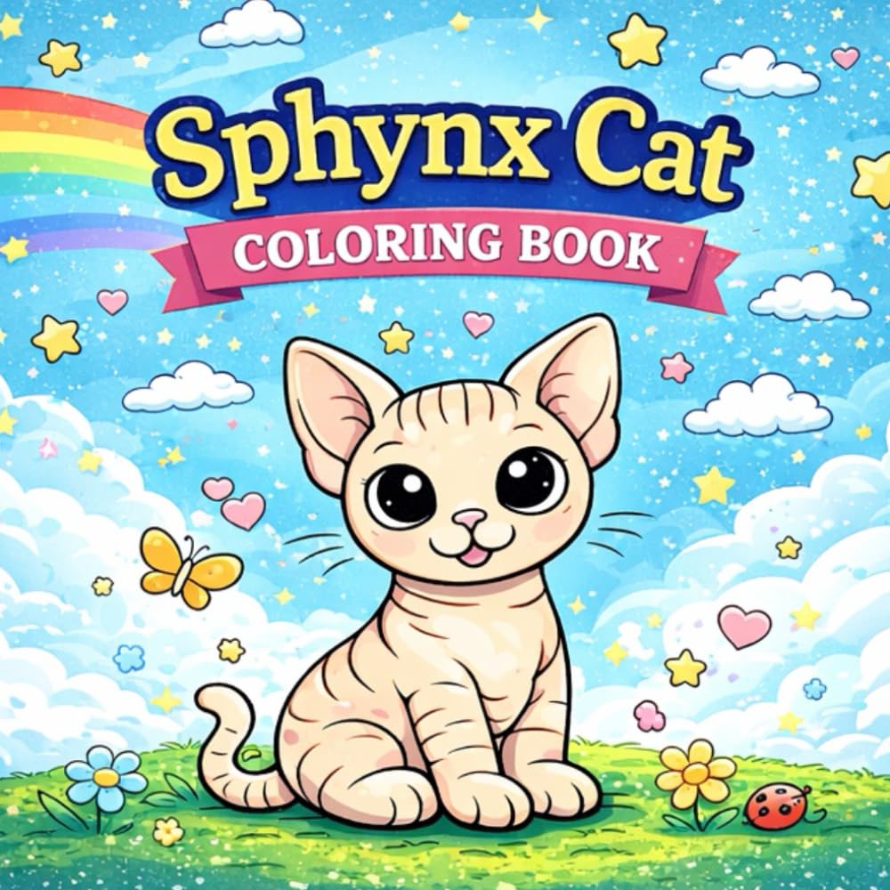 Sphynx Cat Coloring Book